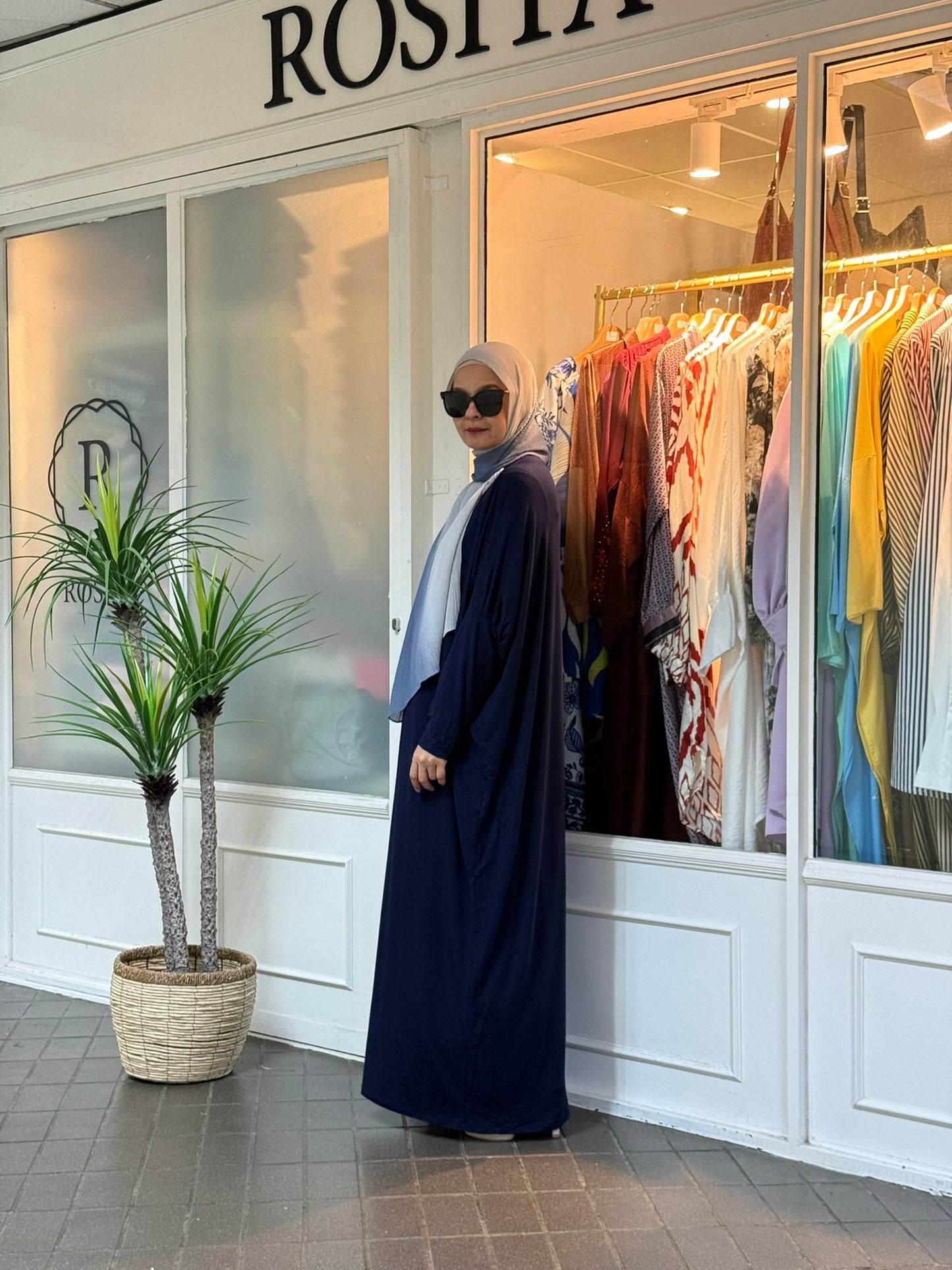 Alina Batwing Dress in Navy Blue (NEW!)