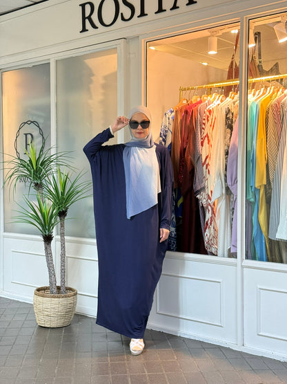 Alina Batwing Dress in Navy Blue (NEW!)
