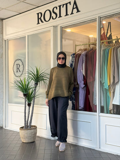 Naomi Drawstring Pants in Navy (NEW!)