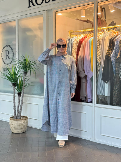 Sofea Long Tunic in Navy Stripes (NEW!)
