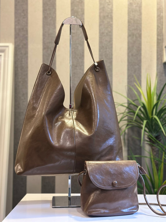 Netta Hobo Bag in Brown (NEW!)