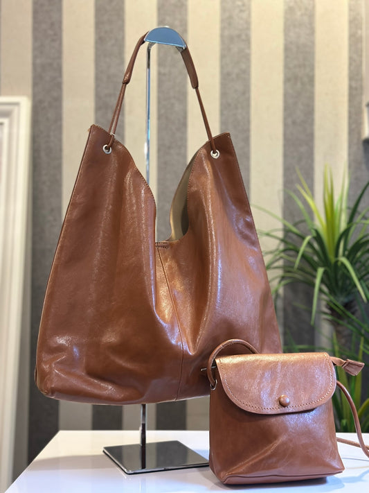 Netta Hobo Bag in Camel (NEW!)
