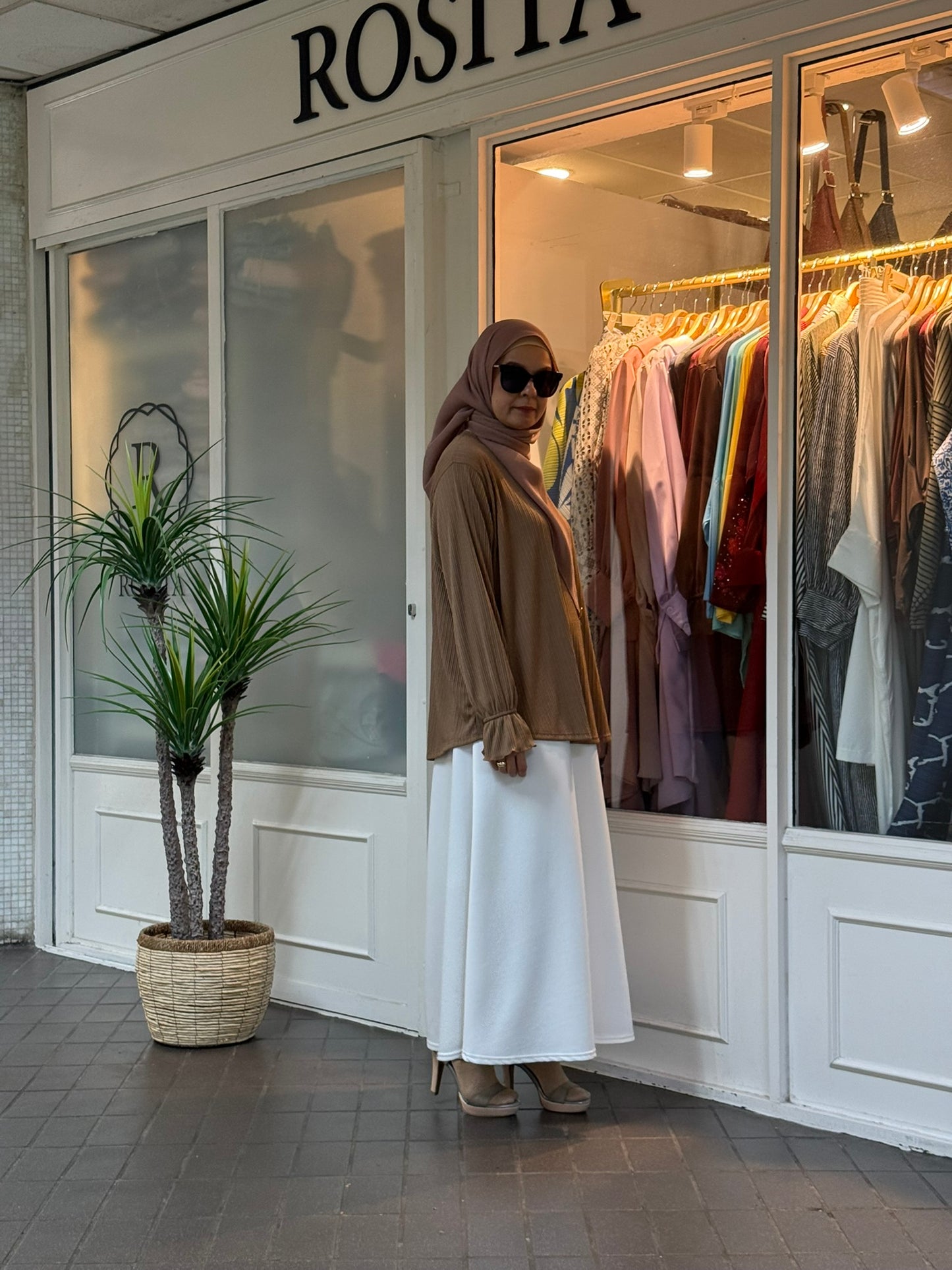 Reika Flounce Sleeves Top in Nude (NEW!)