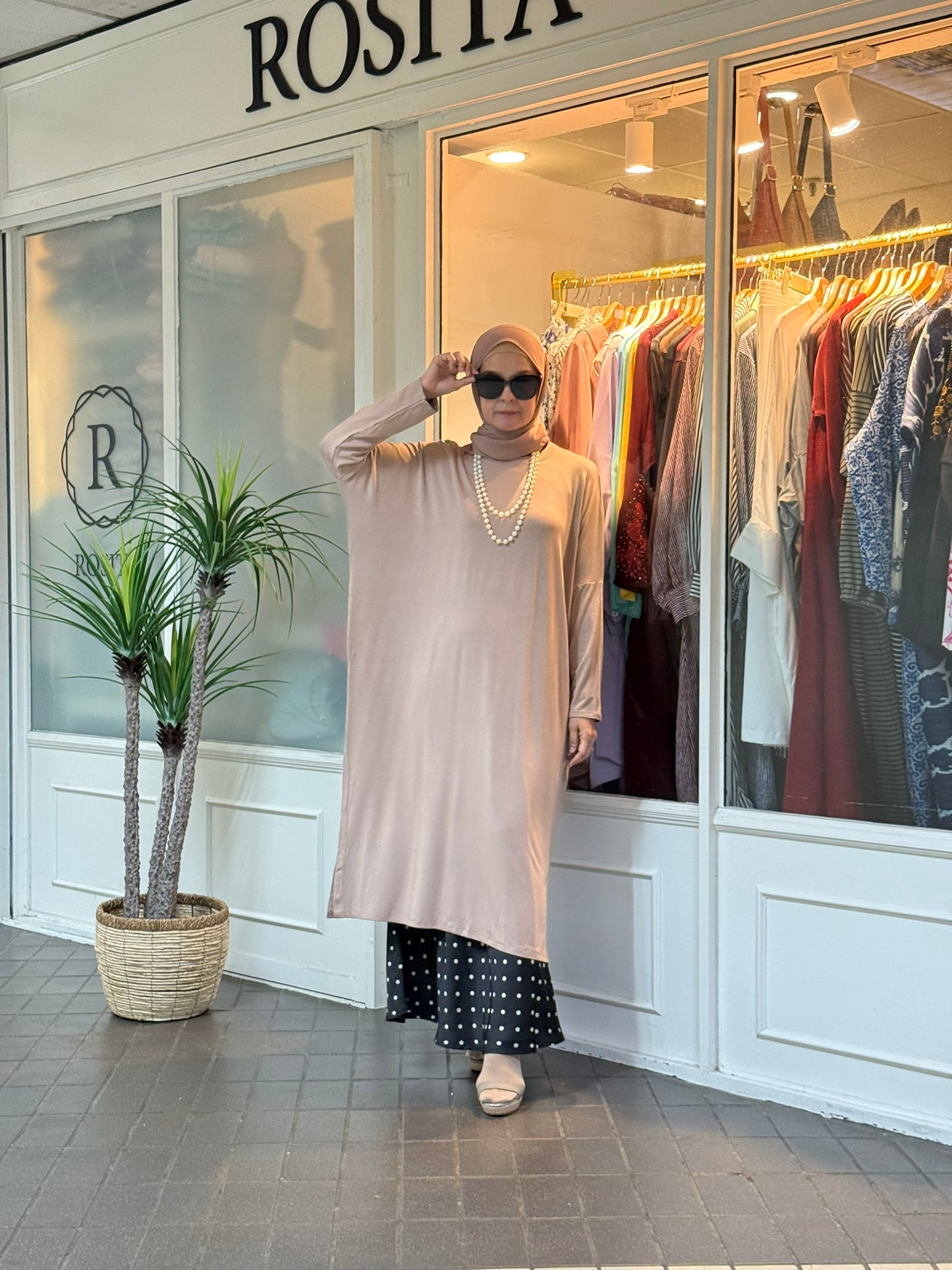 Yuna Batwing Tunic in Nude (NEW!)