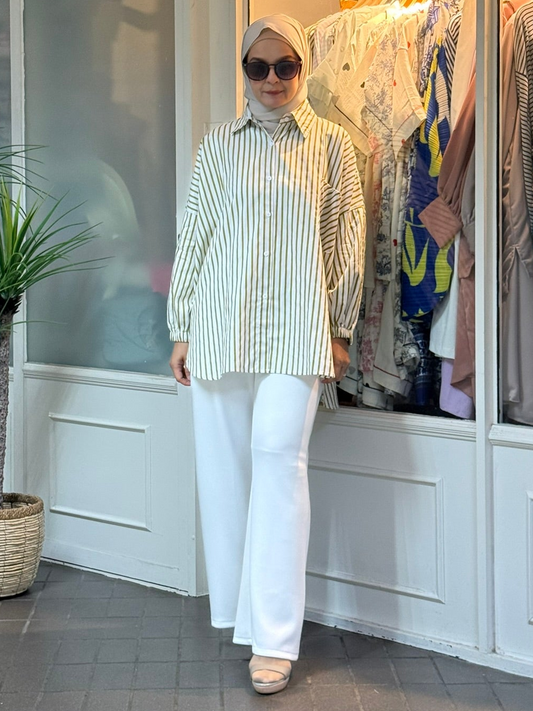 Eva Striped Top in Olive (NEW!)