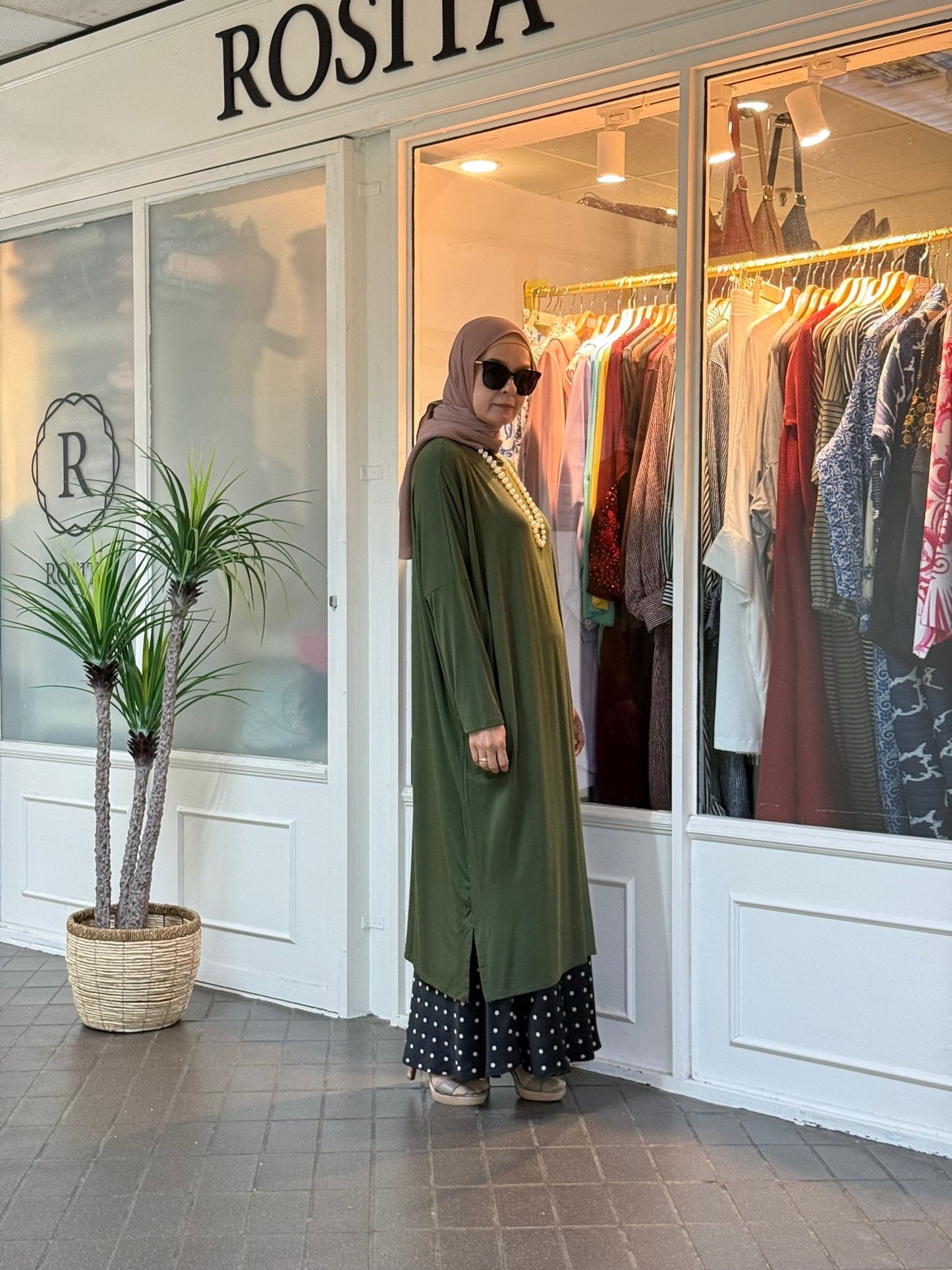 Yuna Batwing Tunic in Olive (NEW!)