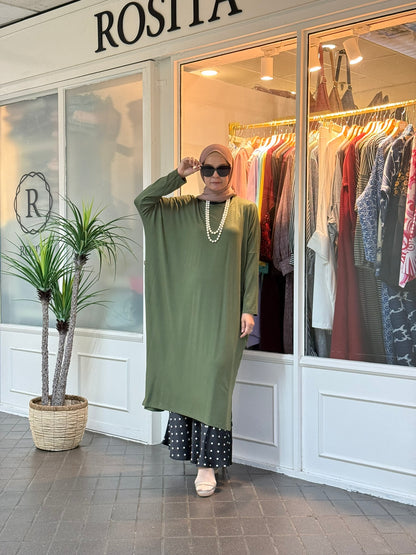 Yuna Batwing Tunic in Olive (NEW!)