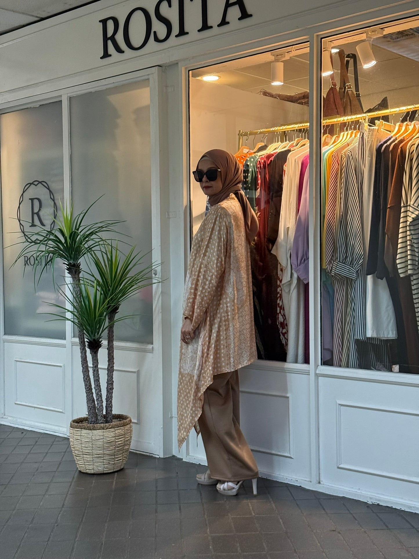 Miranda Batik Sutera Tunic in Peach (NEW!)