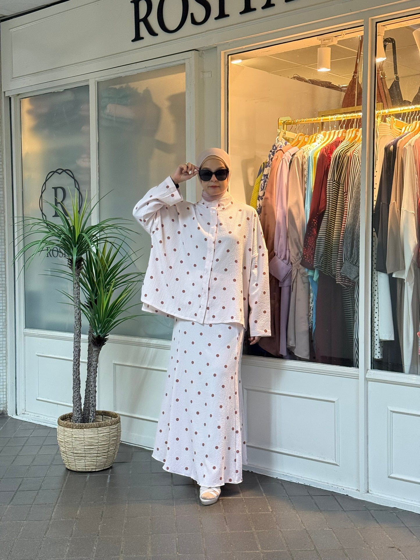 Jelita Polka Dot Co-Ord Set in Pink (NEW!)