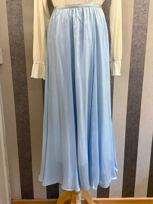 Tamara Shimmer Flowy Skirt in Powder Blue (NEW!)