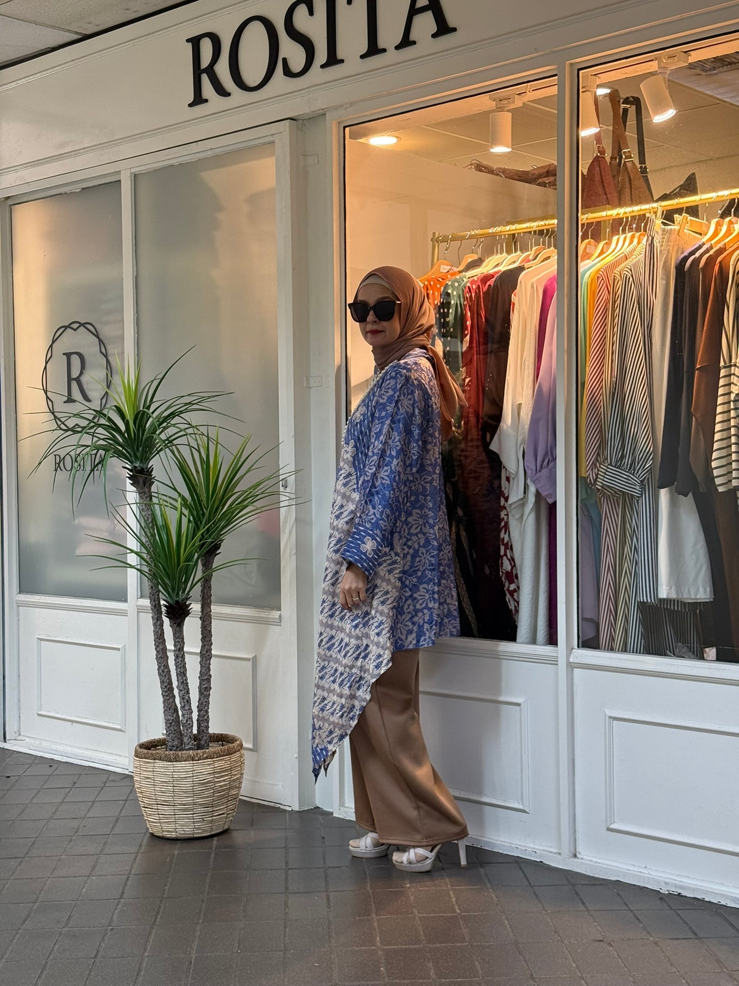 Miranda Batik Sutera Tunic in Powder Blue (NEW!)