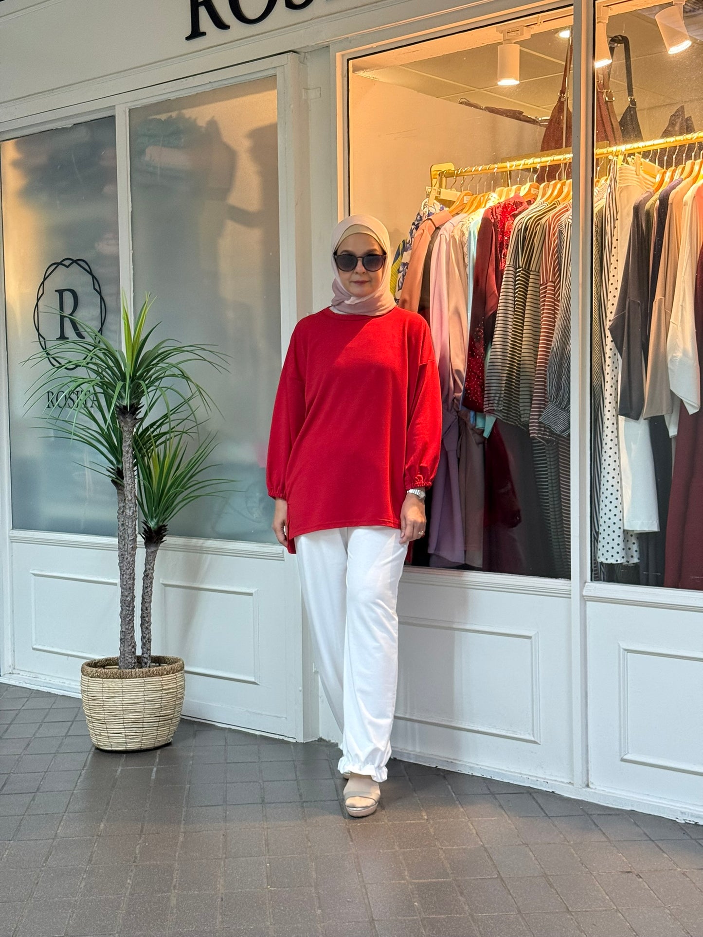 ND Balloon Sleeve Top in Red (NEW!)