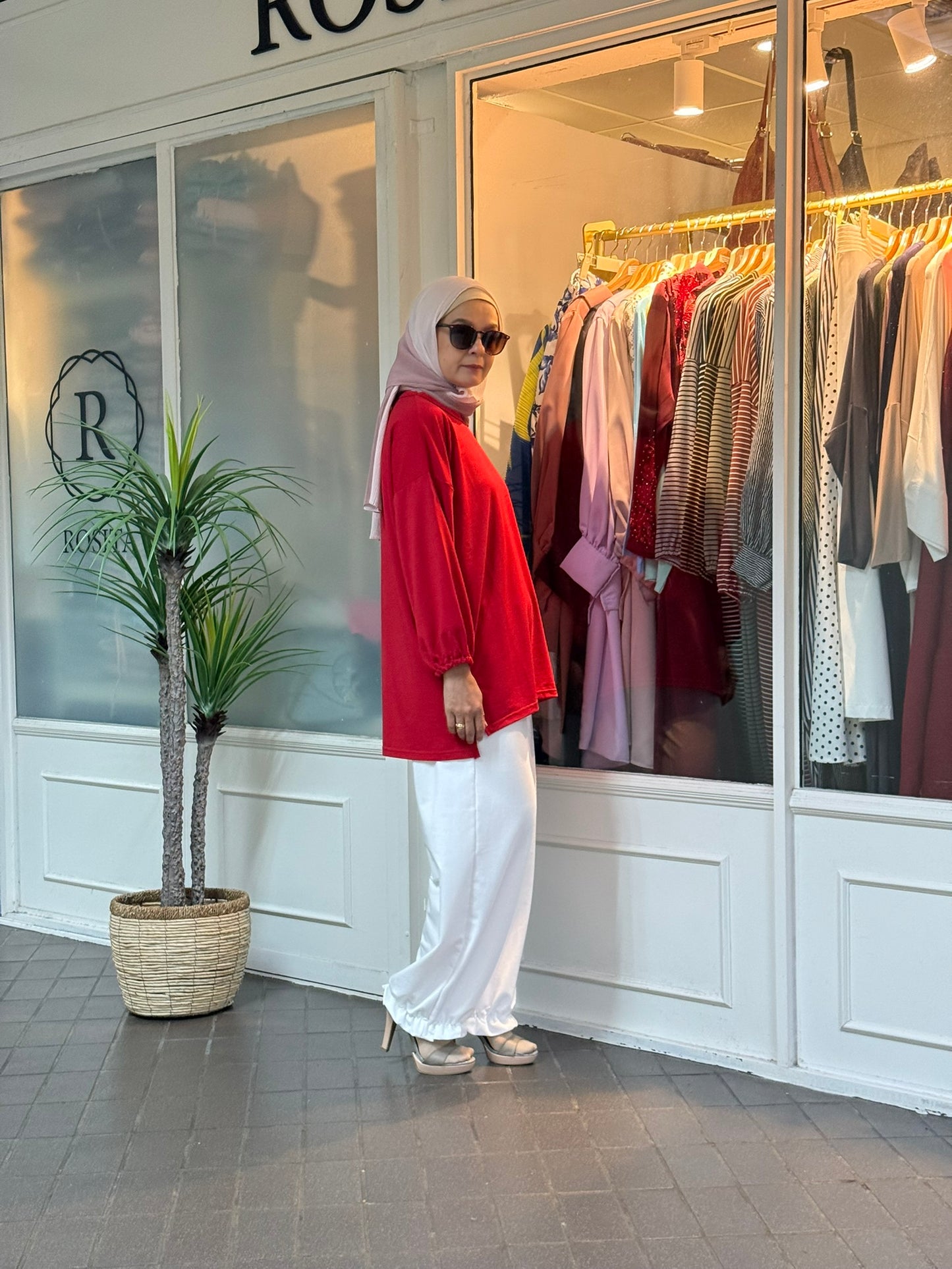 ND Balloon Sleeve Top in Red (NEW!)