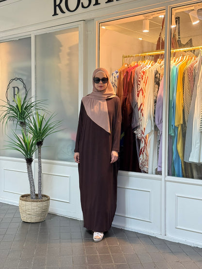 Alina Batwing Dress in Rich Brown (NEW!)