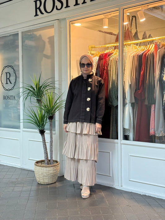 Anna Outerwear Top in Rich Brown (NEW!)