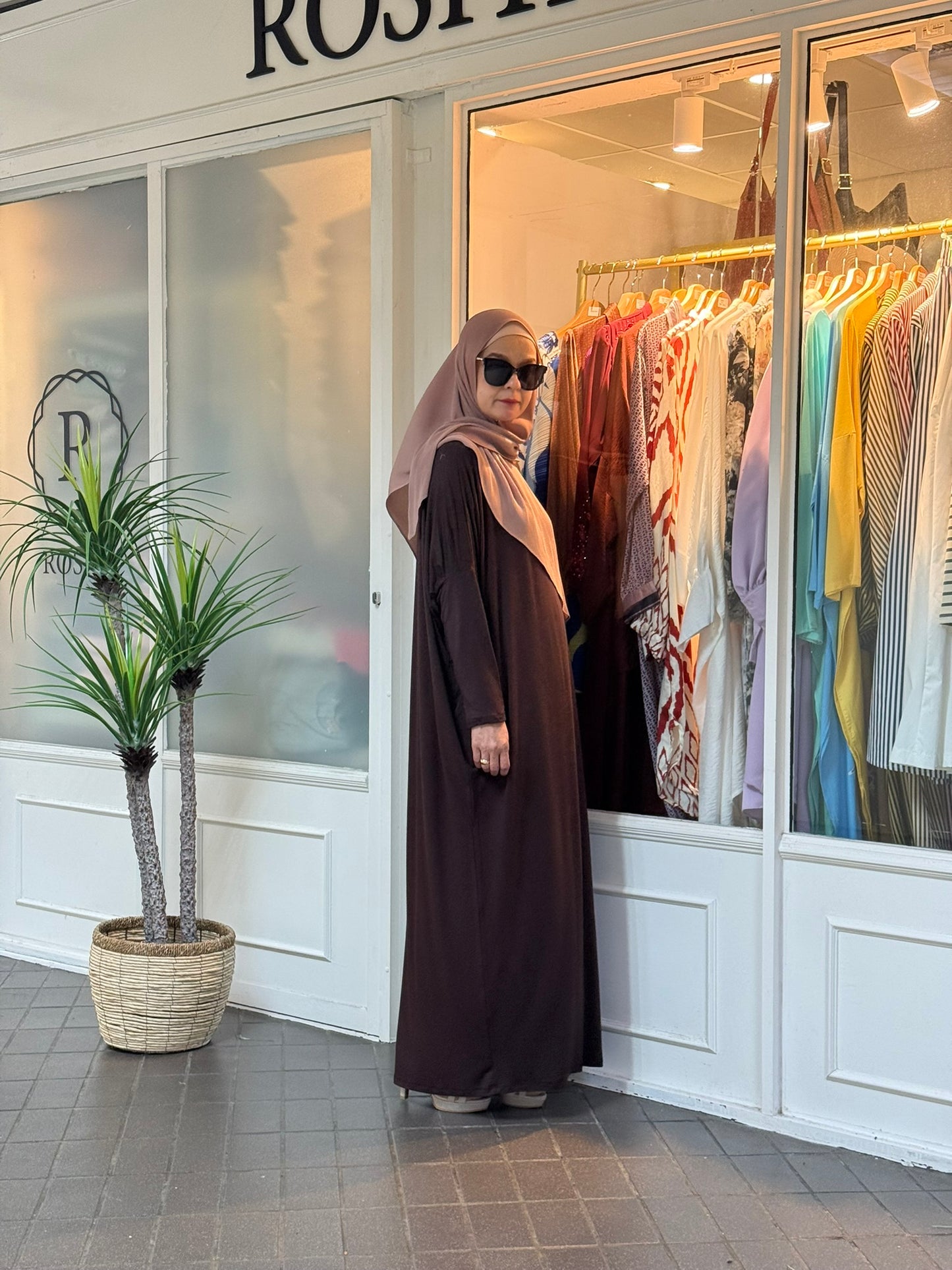 Alina Batwing Dress in Rich Brown (NEW!)