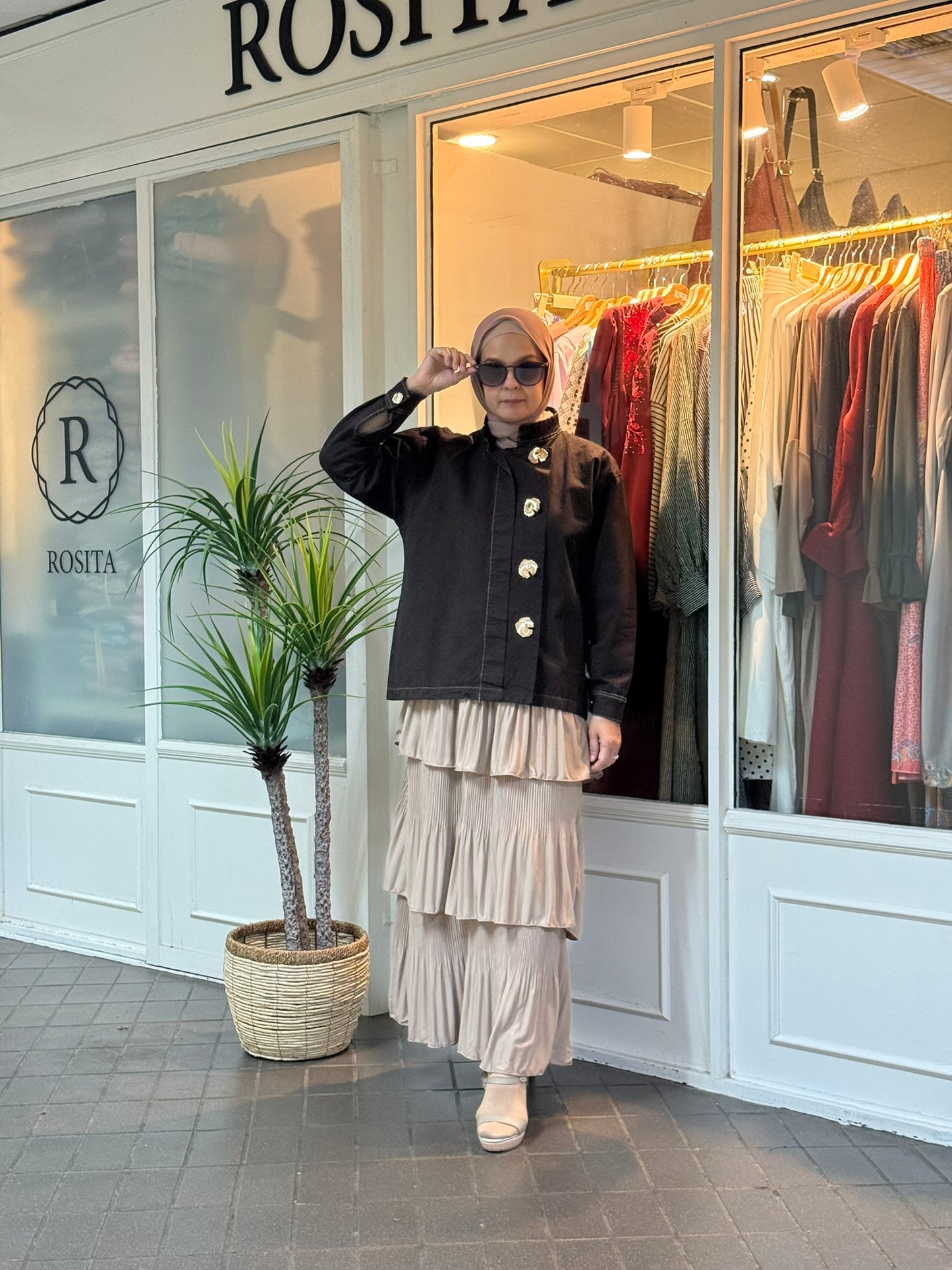 Anna Outerwear Top in Rich Brown (NEW!)