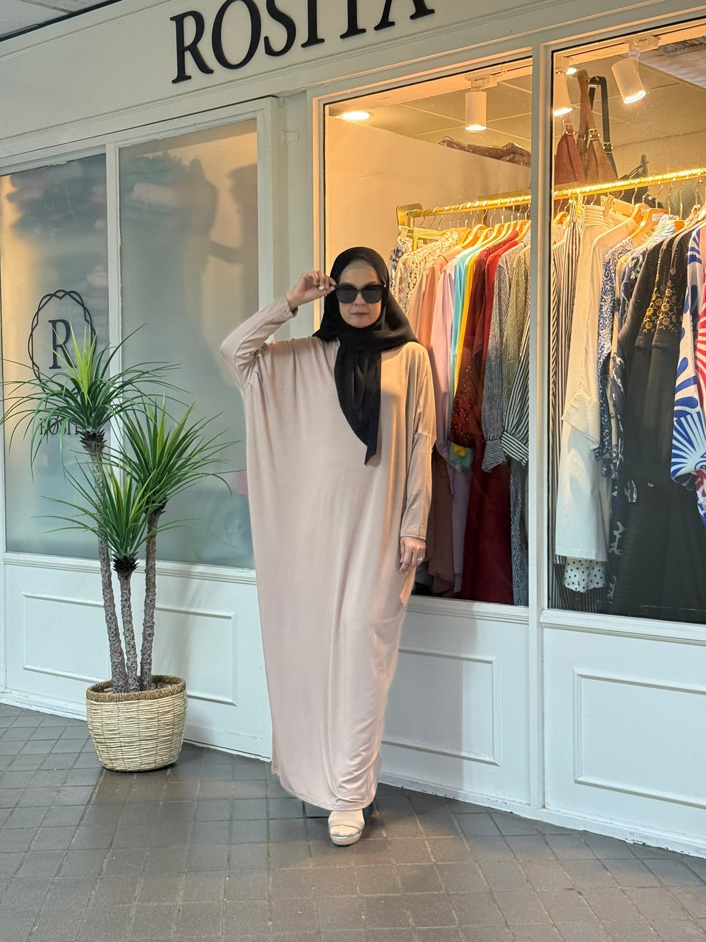 Alina Batwing Dress in Rosy Brown (NEW!)