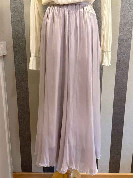 Tamara Shimmer Flowy Skirt in Silver Mauve (NEW!)