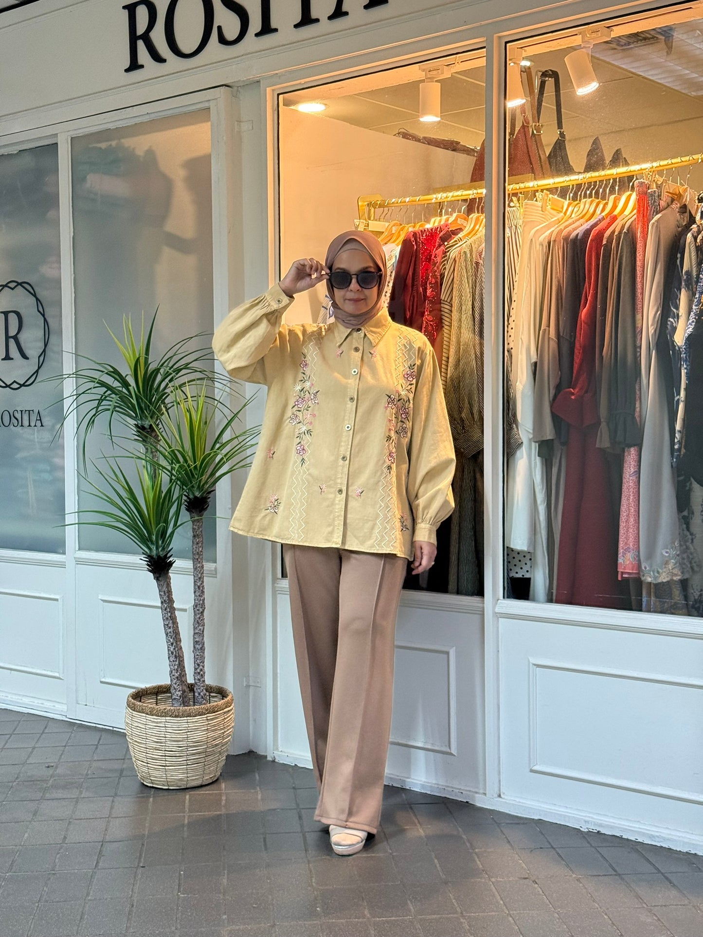 Jasmine Embroidery Top in Tan (NEW!)