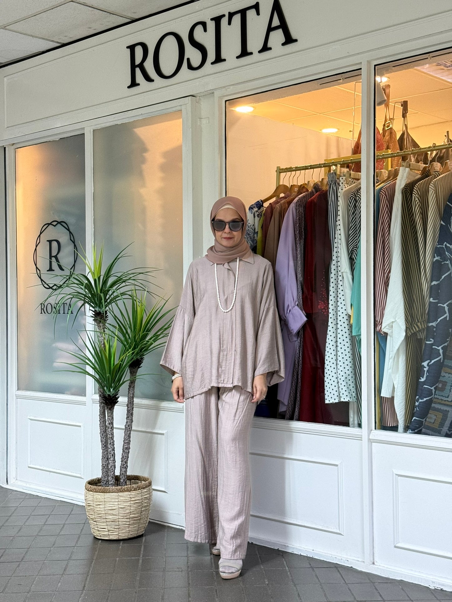 Raisa Pants Set in Taupe (NEW!)