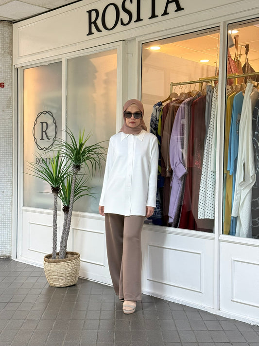 Adelle Stretchable Scuba Pants in Taupe (NEW!)