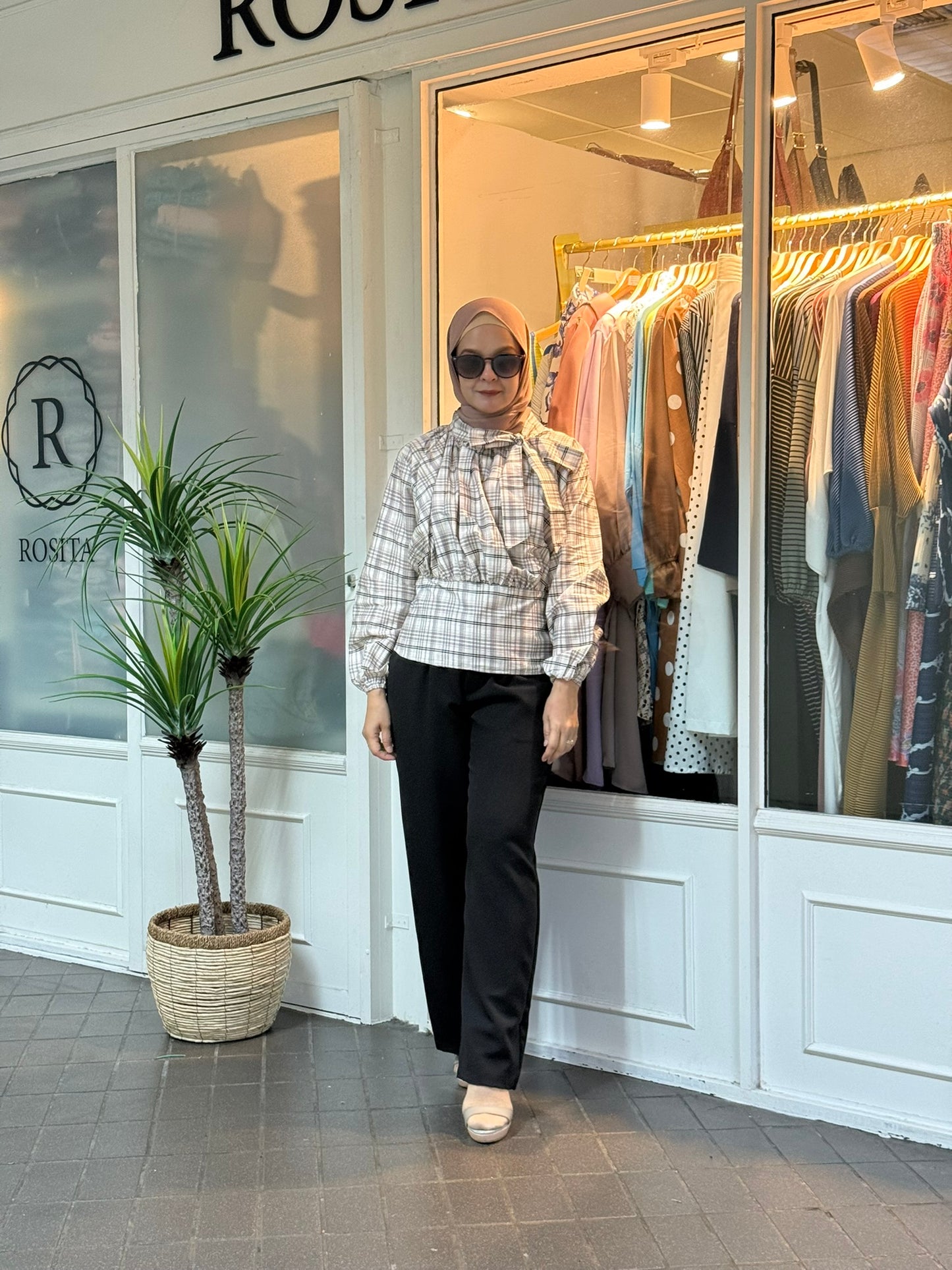 Hyojin Peplum Top in Taupe (NEW!)