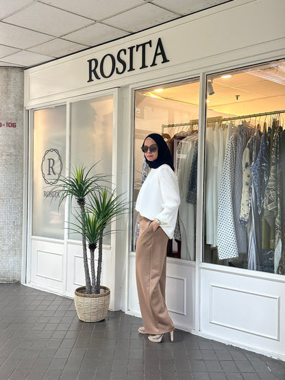 Adelle Stretchable Scuba Pants in Milo (NEW!)