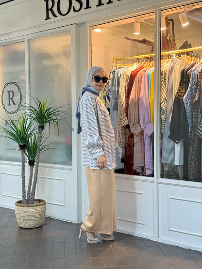 Lula Buttoned Down Blouse in Taupe (NEW!)