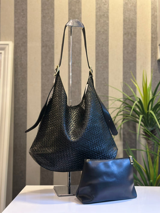 Teega Woven Bag in Black (NEW!)