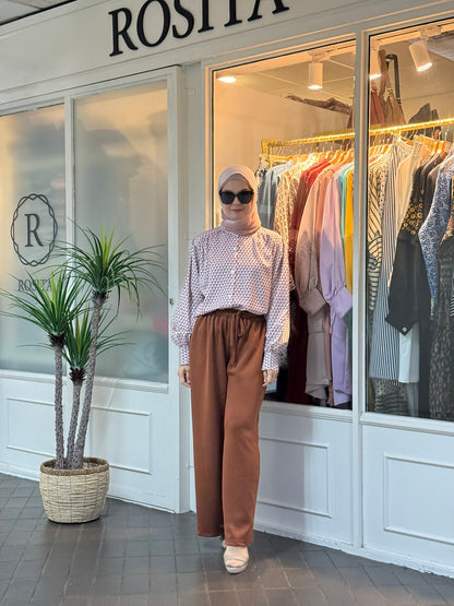 Ciara Drawstring Pants in Toffee (NEW!)