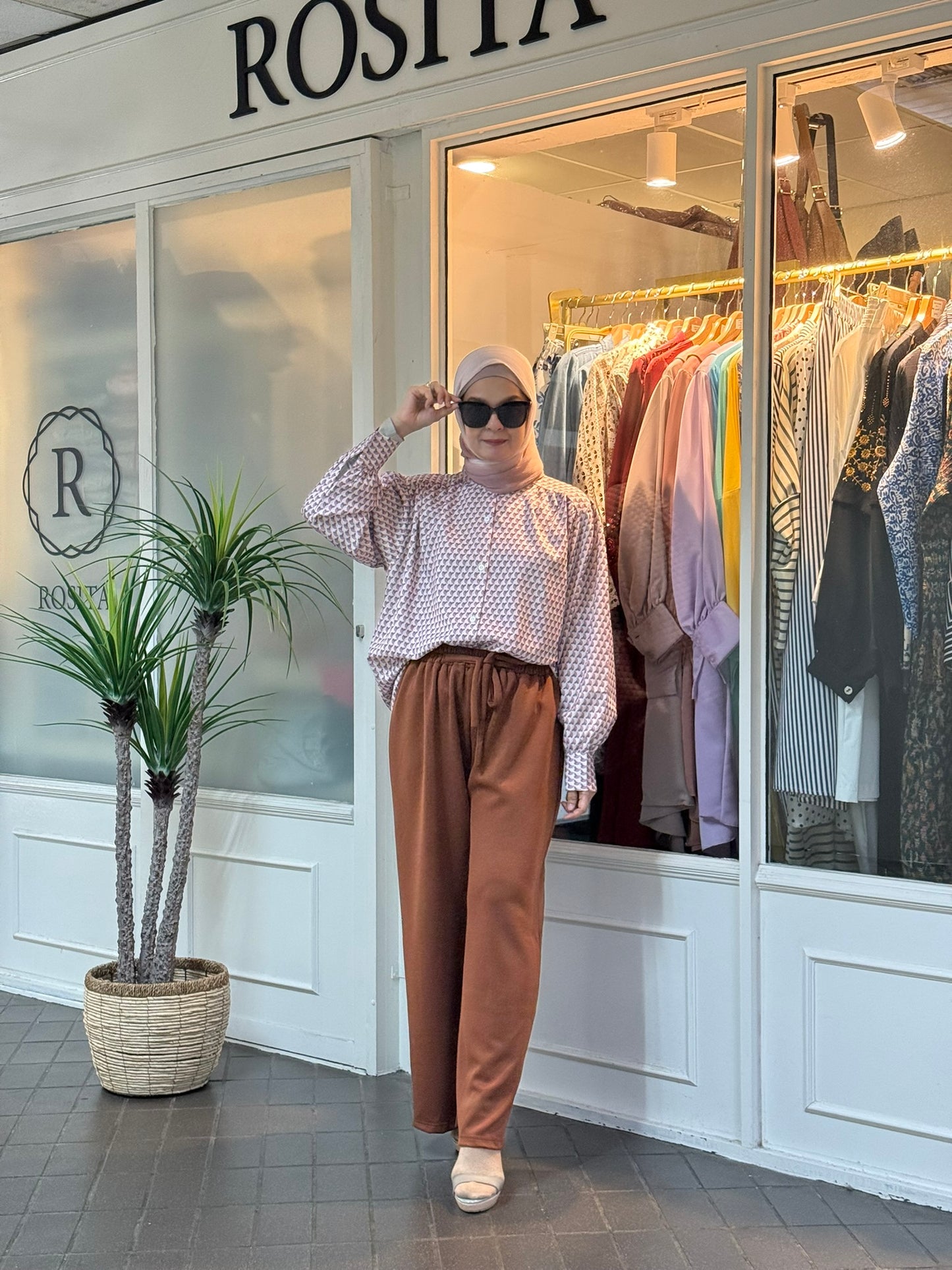 Ciara Drawstring Pants in Toffee (NEW!)
