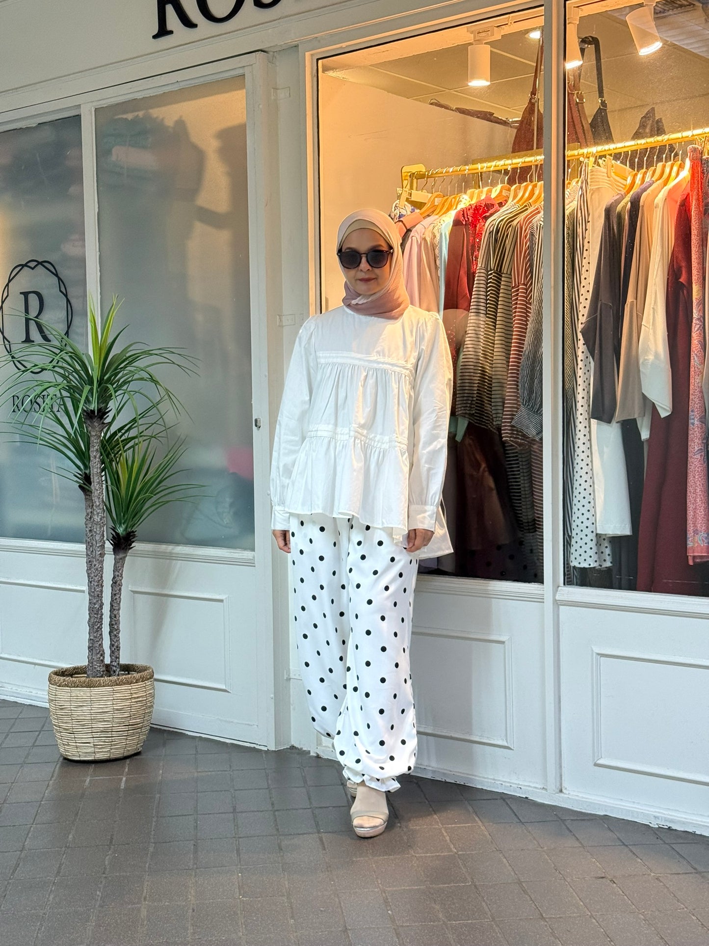 Lucy Asymmetrical Tiered Top in White (NEW!)