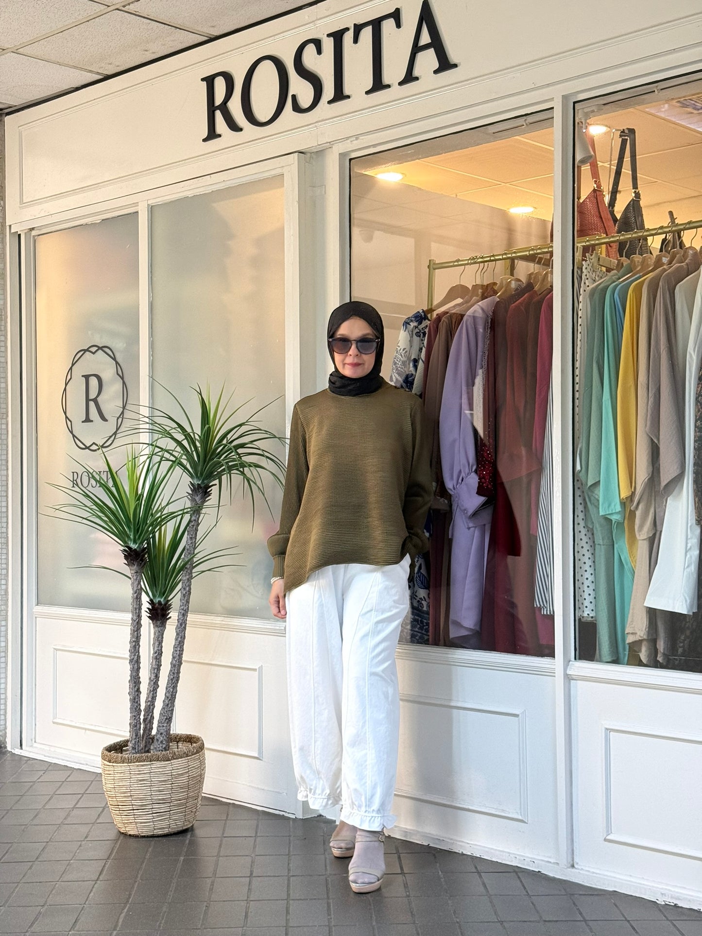 Naomi Drawstring Pants in White (NEW!)