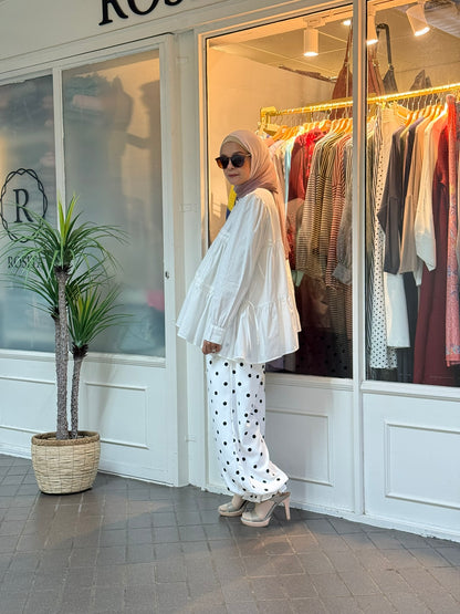 Lucy Asymmetrical Tiered Top in White (NEW!)
