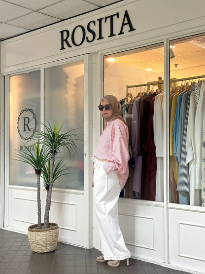 Elise Cotton Ruffles Pants 2.0 in Off White (NEW!)