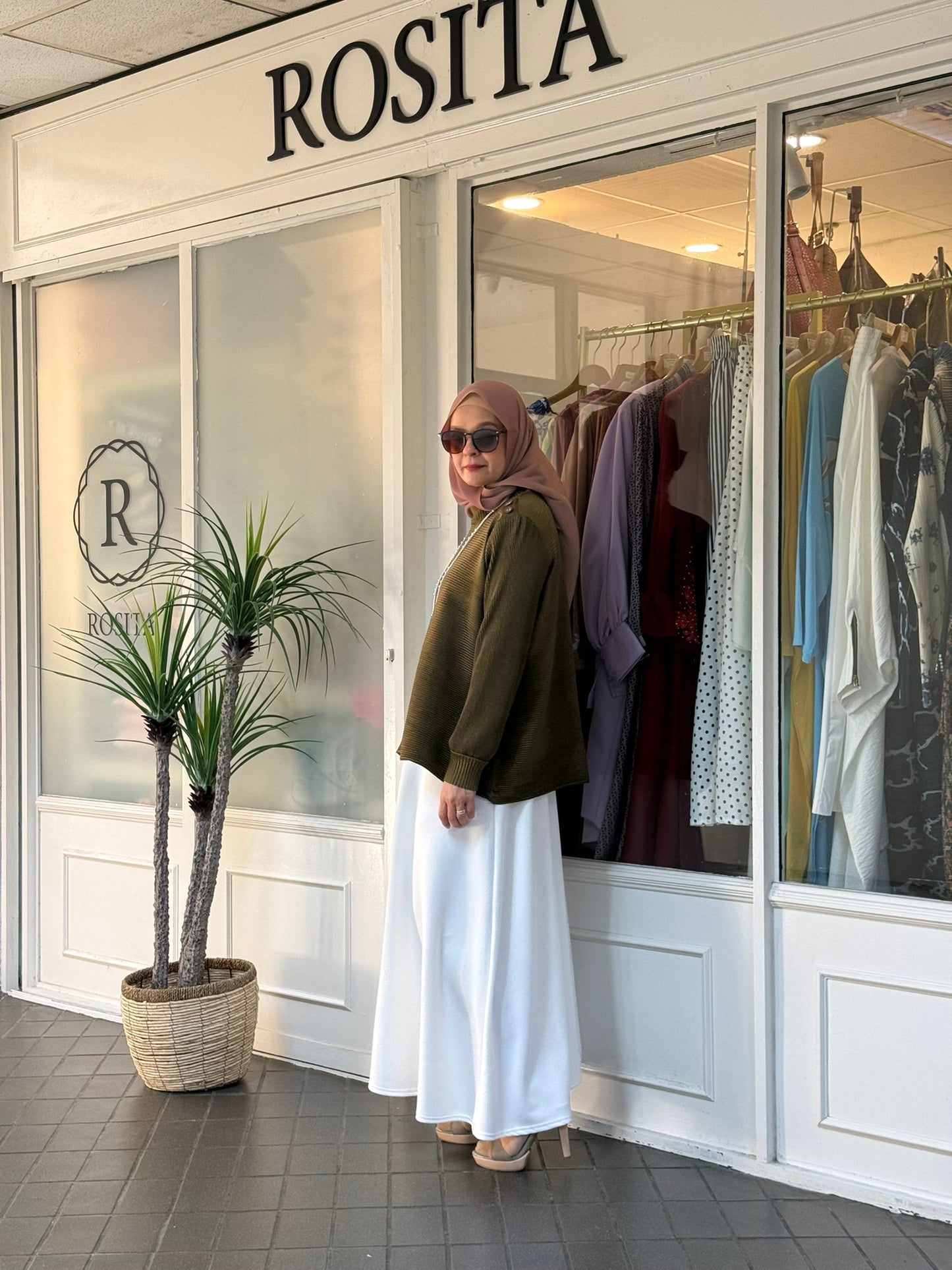 Sally A-Line Scuba Skirt in White (NEW!)