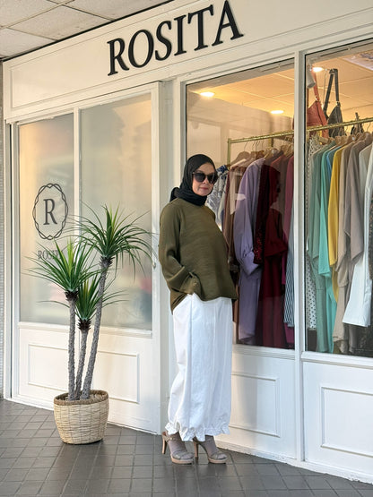 Naomi Drawstring Pants in White (NEW!)