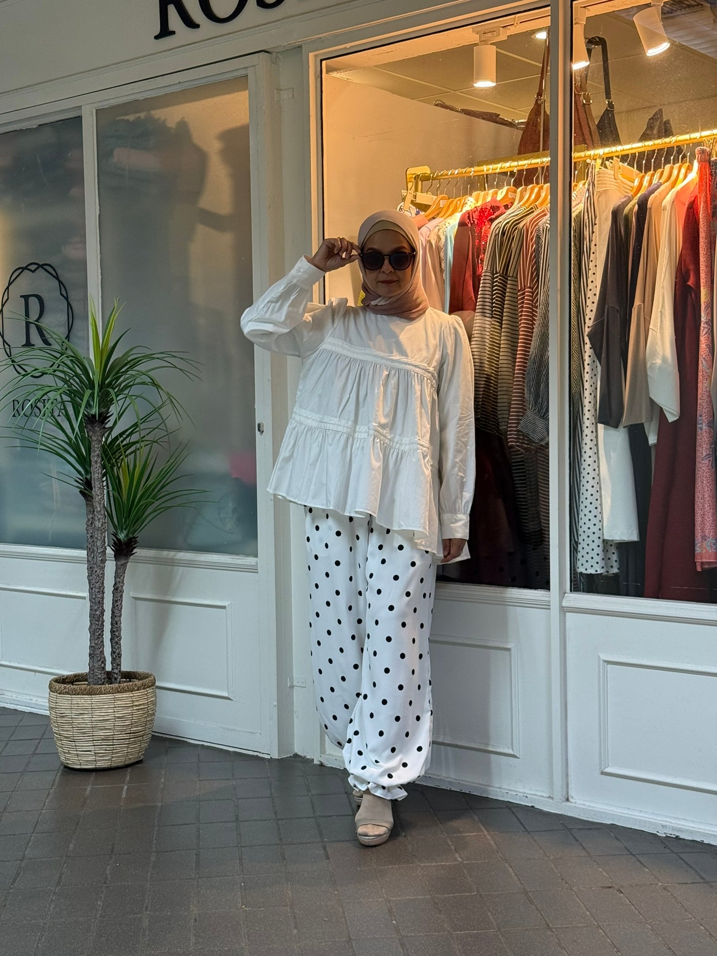 Lucy Asymmetrical Tiered Top in White (NEW!)