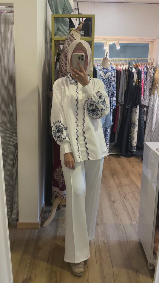 Maya Embroidery Top in White (NEW!)