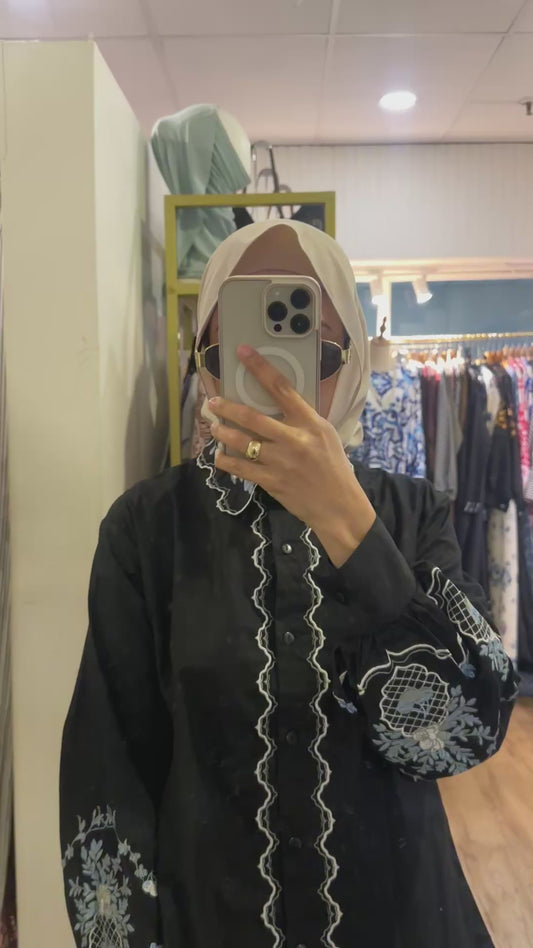 Maya Embroidery Top in Black (NEW!)