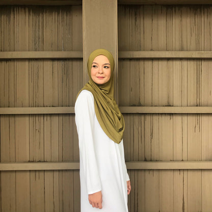 Kayla Instant Hijab (OLIVE GREEN)