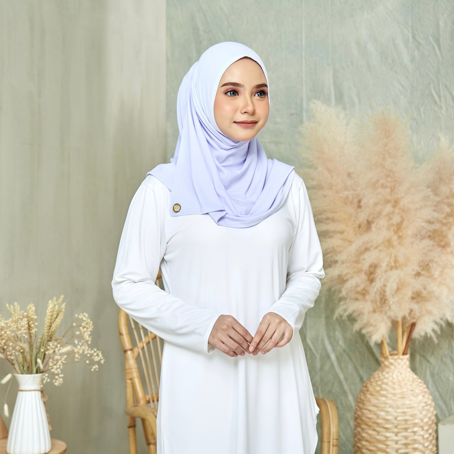 Clara Instant Hijab in Lilac (Mini)